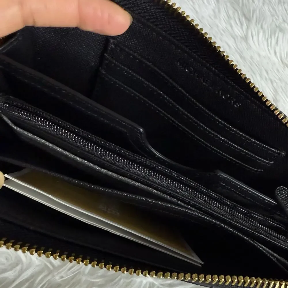 NWOT Michael Kors Black Zip Around Wallet